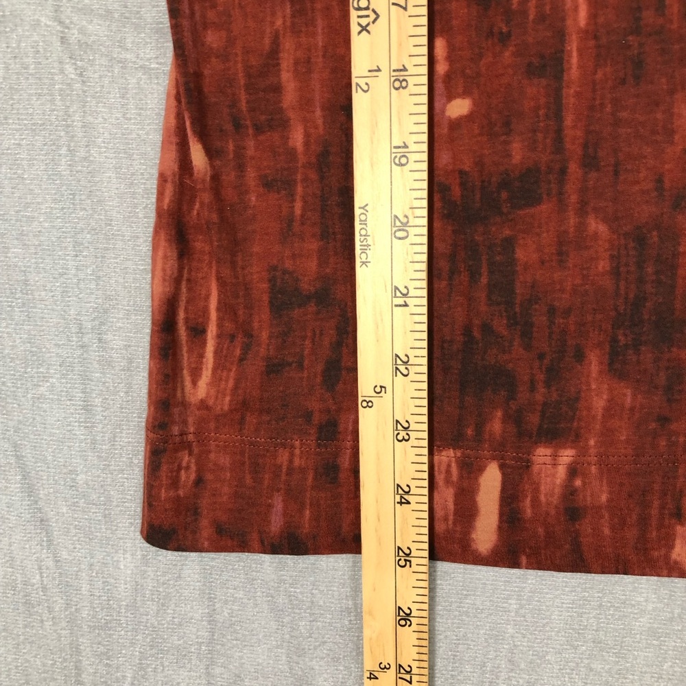 Simply Vera Wang Women’s Short Sleeve Top Printed Frame Orange XS/S available - Picture 5 of 11